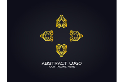 Logo Abstract Gold Color Elegant Design