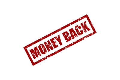 Money back rubber stamp texture