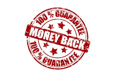 Money back guarantee stamp