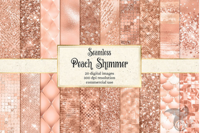 Peach Shimmer Digital Paper