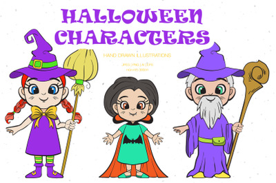 Halloween Characters Illustrations