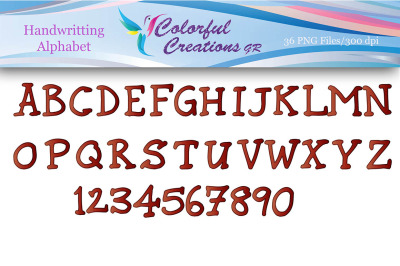 Handwritting Alphabet, Handwritting Numbers, Digital Alphabet Letters,