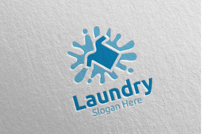 Splash Laundry Dry Cleaners Logo 8