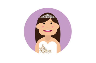 Icon Character Bride with White Dress