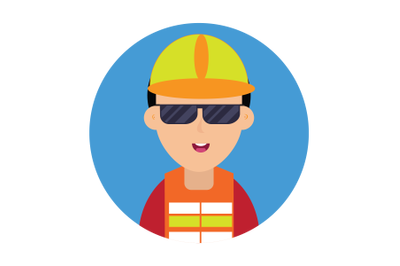 Icon Construction Workers Black Glasses