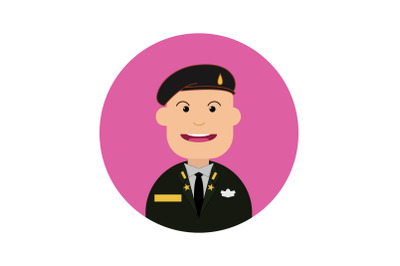 Icon Character Army Black Beret Male