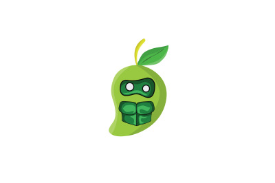 Mango Fruit Green Lantern Cartoon Character