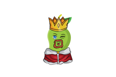 Mango Fruit King Cartoon Character