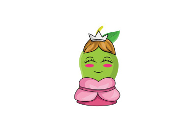 Mango Fruit Princess Cartoon Character