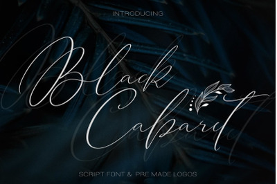 Black Cabaret Script Font &amp; Logos