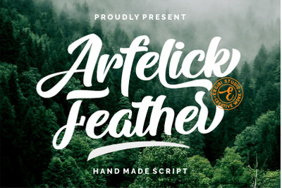 Arfelick Feather ~ Handmade Script