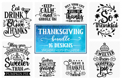 Thanksgiving SVG Bundle, Thanksgiving Quotes Bundle&nbsp;