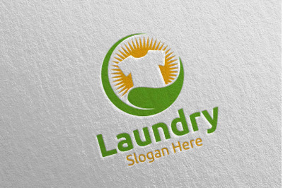 Eco Laundry Dry Cleaners Logo 12