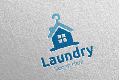 Home Laundry Dry Cleaners Logo 14