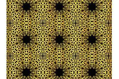 Pattern Abstract Gold Color Design
