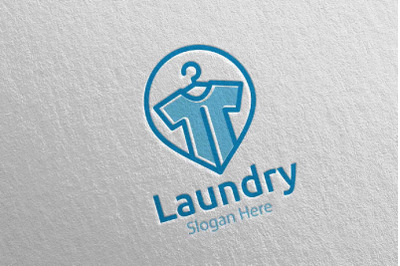 Pin Laundry Dry Cleaners Logo 19