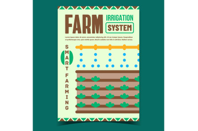 Farm Irrigation System Advertising Banner Vector