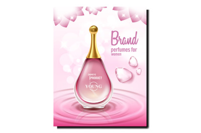 Aromatic Perfumes For Women Promo Poster Vector