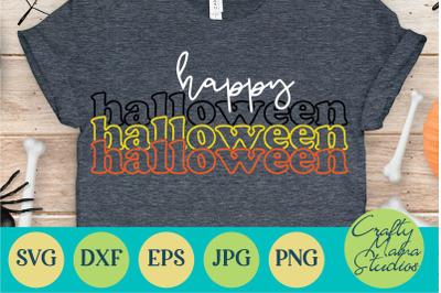 Happy Halloween Svg Halloween Shirt Cut File By Crafty Mama Studios Thehungryjpeg Com