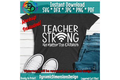 Teacher Strong svg&2C; TGIF svg&2C; school svg&2C; Teacher svg&2C; Distance Learning&2C; Virtual&2C; Online Learning&2C; teacher shirt&2C; Cricut svg