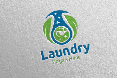 Eco Laundry Dry Cleaners Logo 27