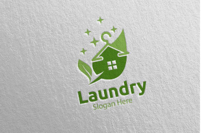 Eco Laundry Dry Cleaners Logo 28