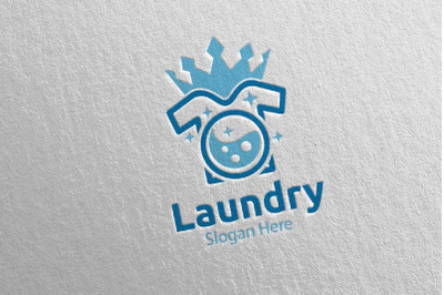 King Laundry Dry Cleaners Logo 30