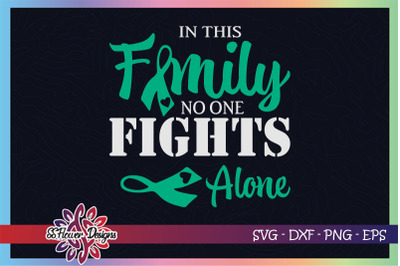 In this family no one fight alone svg, Liver cancer awareness