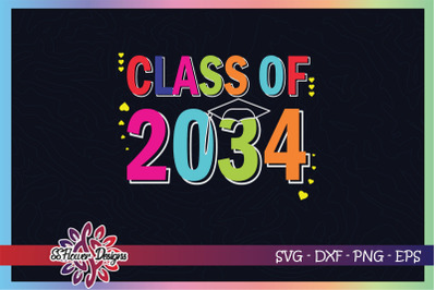 Class of 2034 svg, back to school svg, kindergarten svg