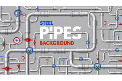 Metal pipelines. Industrial and home construction pipeline, connector