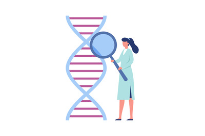 DNA genetic engineering. Laboratory research biotechnology concept. Wo