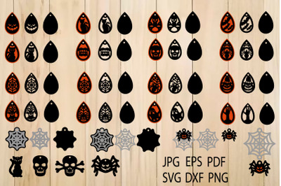Halloween Earrings SVG, Halloween SVG, Earrings SVG, Halloween Jewelry