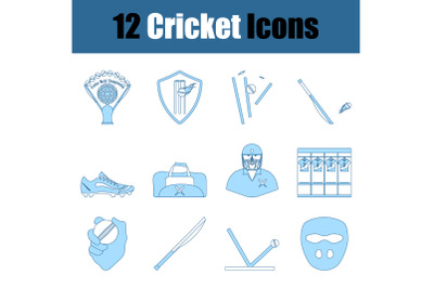 Cricket Icon Set