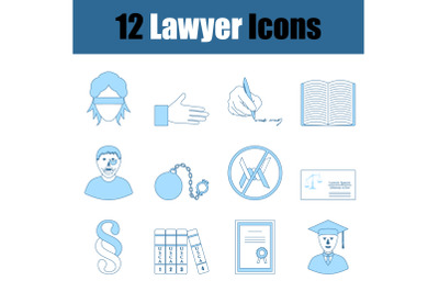 Lawyer Icon Set