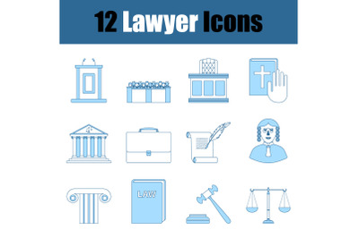 Lawyer Icon Set