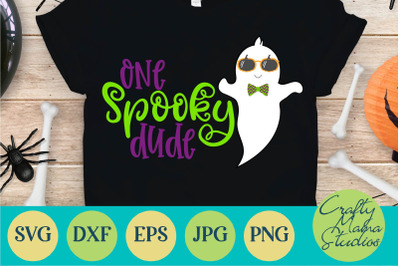 Halloween Svg Ghost Svg One Spooky Dude Spooky Svg By Crafty Mama Studios Thehungryjpeg Com