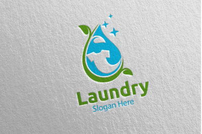 Eco Laundry Dry Cleaners Logo 36