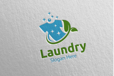 Eco Laundry Dry Cleaners Logo 37