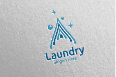 Water Laundry Dry Cleaners Logo 39