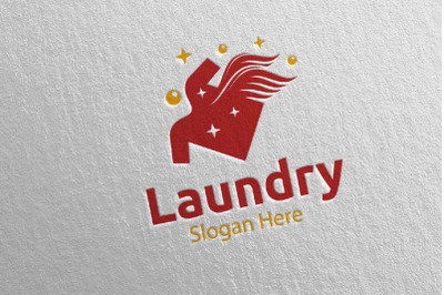 Fast Laundry Dry Cleaners Logo 43