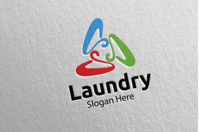 Hangers Laundry Dry Cleaners Logo 45