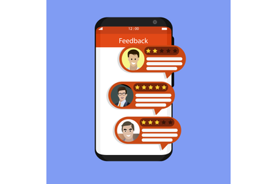 Feedback and rate from customer in smartphone