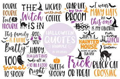 Halloween Quotes Bundle