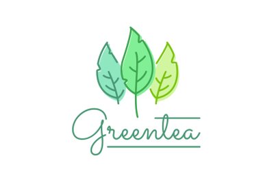 Green tea logo vector template
