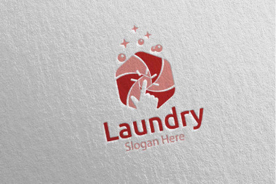 Laundry Dry Cleaners Logo 50