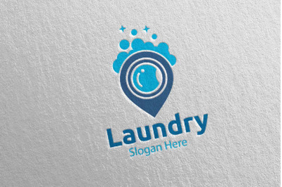 Pin Laundry Dry Cleaners Logo 53