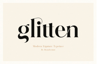 Glitten || Ligature Serif Font