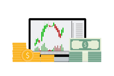 Financial exchange, finance graphic and money