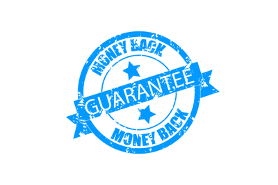 Guarantee money back stamp print