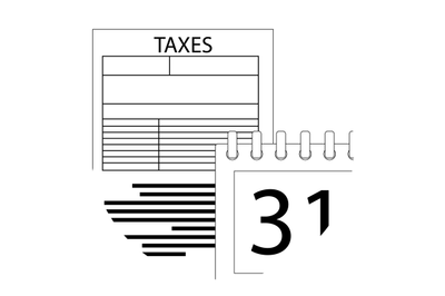 Tax day icon line